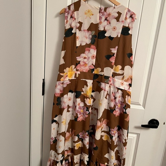Floral brown and pink dress size 18w - Picture 4 of 5